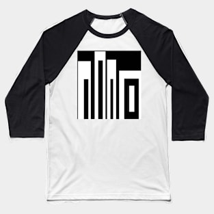 Black and white square 1 Baseball T-Shirt